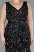 Abendkleid in Übergröße Lang Schwarz ABU4717