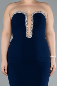 Brautkleid In Übergröße Lang Marineblau ABU4688