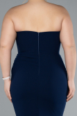 Brautkleid In Übergröße Lang Marineblau ABU4688
