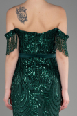 Abendkleid im Meerjungfrau-Stil Lang Smaragdgrün ABU3783