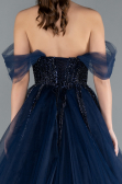 Designer Abendkleid Lang Marineblau ABU4762