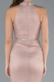 Abendkleid im Meerjungfrau-Stil Lang Puder ABU4766