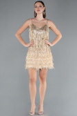 Gold Partykleid Kurz ABK1629