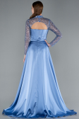 Abendkleid Lang Satin Indigo ABU4765