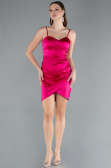 Partykleid Mini Satin Fuchsie ABK2174
