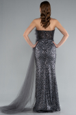 Abendkleid Lang Anthrazit ABU4772
