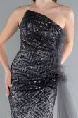 Abendkleid Lang Anthrazit ABU4772