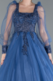 Designer Abendkleid Lang Indigo ABU2791
