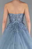 Grau Designer Abendkleid Lang ABU4431