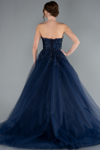 Marineblau Designer Abendkleid Lang ABU4431