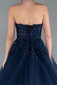 Marineblau Designer Abendkleid Lang ABU4431