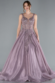 Designer Abendkleid Lang Lavendel ABU4551
