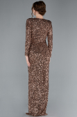 Abendkleid Lang Schuppig Kupfer ABU4763