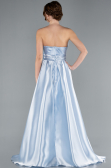 Abendkleid Lang Satin Eisblau ABU4774