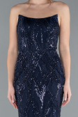 Abendkleid Lang Marineblau ABU4775