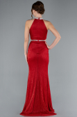 Abendkleid im Meerjungfrau-Stil Lang Rot ABU4766