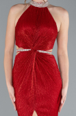 Abendkleid im Meerjungfrau-Stil Lang Rot ABU4766