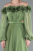 Abendkleid Lang Chiffon Khaki ABU4130