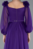 Violette Abendkleid Chiffon Lang ABU4130