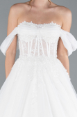 Hochzeitskleider Lang Weiß ABG088