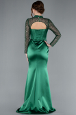 Abendkleid Lang Satin Smaragdgrün ABU4765