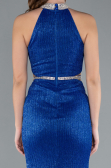 Abendkleid im Meerjungfrau-Stil Lang Sächsischblau ABU4766