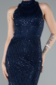Abendkleid Lang Marineblau ABU4791