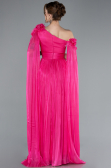 Abendkleid Lang Chiffon Fuchsie ABU4809