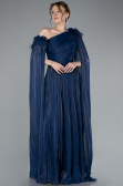 Abendkleid Lang Chiffon Marineblau ABU4809