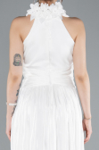 Abendkleid Lang Chiffon Weiß ABU4811