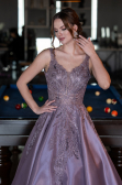 Designer Abendkleid Lang Lavendel ABU4551