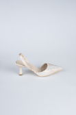 Stiletto Steinbesetzt Beige AB1127