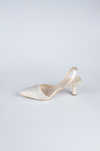 Stiletto Steinbesetzt Beige AB1127