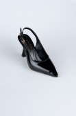Party-Schuhe Lackleder Schwarz ABR1130