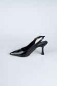 Party-Schuhe Lackleder Schwarz ABR1130