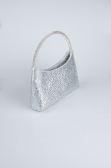 Silber Abendtasche Steinbesetzt VT915