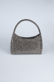 Platin Abendtasche Steinbesetzt VT915