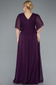 Abendgarderobe in Großen Größen Lang Chiffon Violette ABU4794