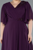 Abendgarderobe in Großen Größen Lang Chiffon Violette ABU4794