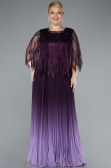 Violette Abendkleid İn Übergröße Chiffon Lang ABU4633