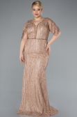 Gold Abendkleid İn Übergröße Lang ABU4146