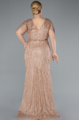 Gold Abendkleid İn Übergröße Lang ABU4146