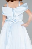Abendkleid für Kinder Lang Eisblau ABU4826