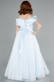 Abendkleid für Kinder Lang Eisblau ABU4826