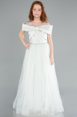 Abendkleid für Kinder Lang Minzgrün ABU4826