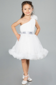 Abendkleid für Kinder Kurz Weiß ABK2065