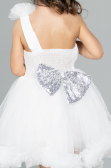 Abendkleid für Kinder Kurz Weiß ABK2065