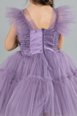 Abendkleid für Kinder Kurz Lavendel ABK2067