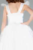 Abendkleid für Kinder Lang Weiß ABU4238