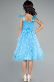 Abendkleid für Kinder Lang Blau ABU4238